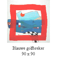 Blauwe golfbreker